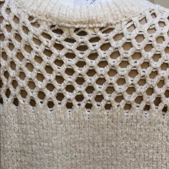 IVORY LAZER CUT SWEATER - Picture 7 of 7